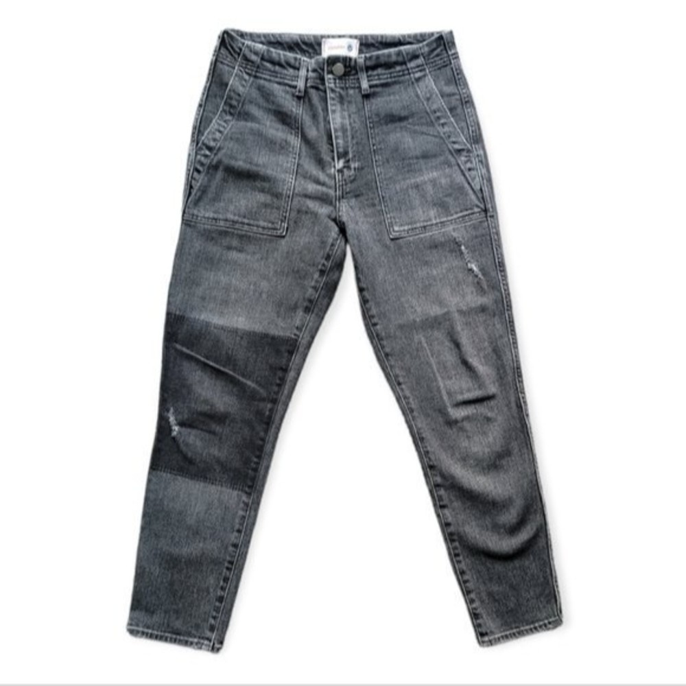 SUNDRY by Anthropologie Black denim jeans heart patch size 26